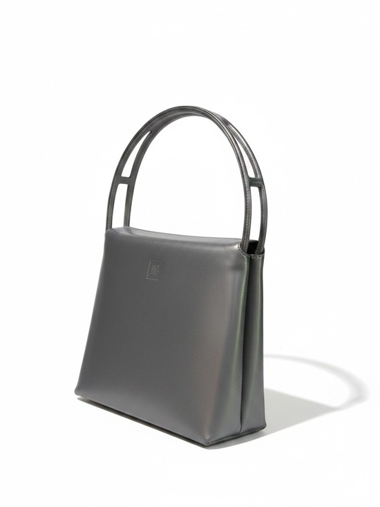 Givenchy Handbags - Vintage Givenchy Maroquinerie Gunmetal Structured Top Handle Satchel Japan